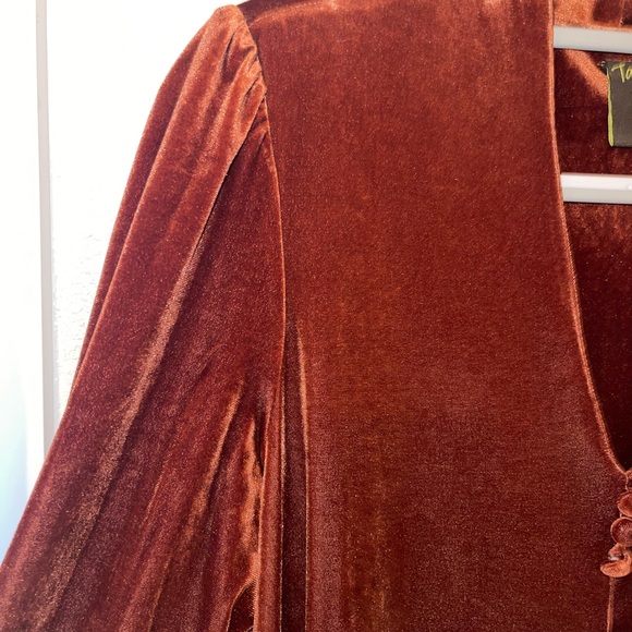 Orange velvet mid dress/top - Picture 3 of 3